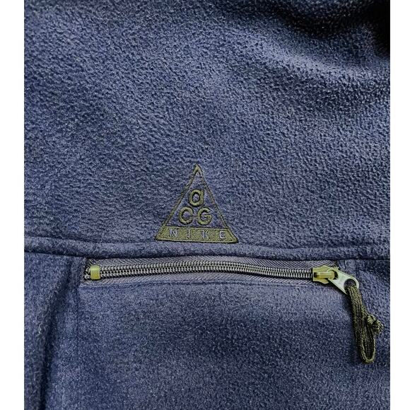 Nike ACG Navy Polyester Half Zip Sweater Size Large Vintage - Picture 3 of 6